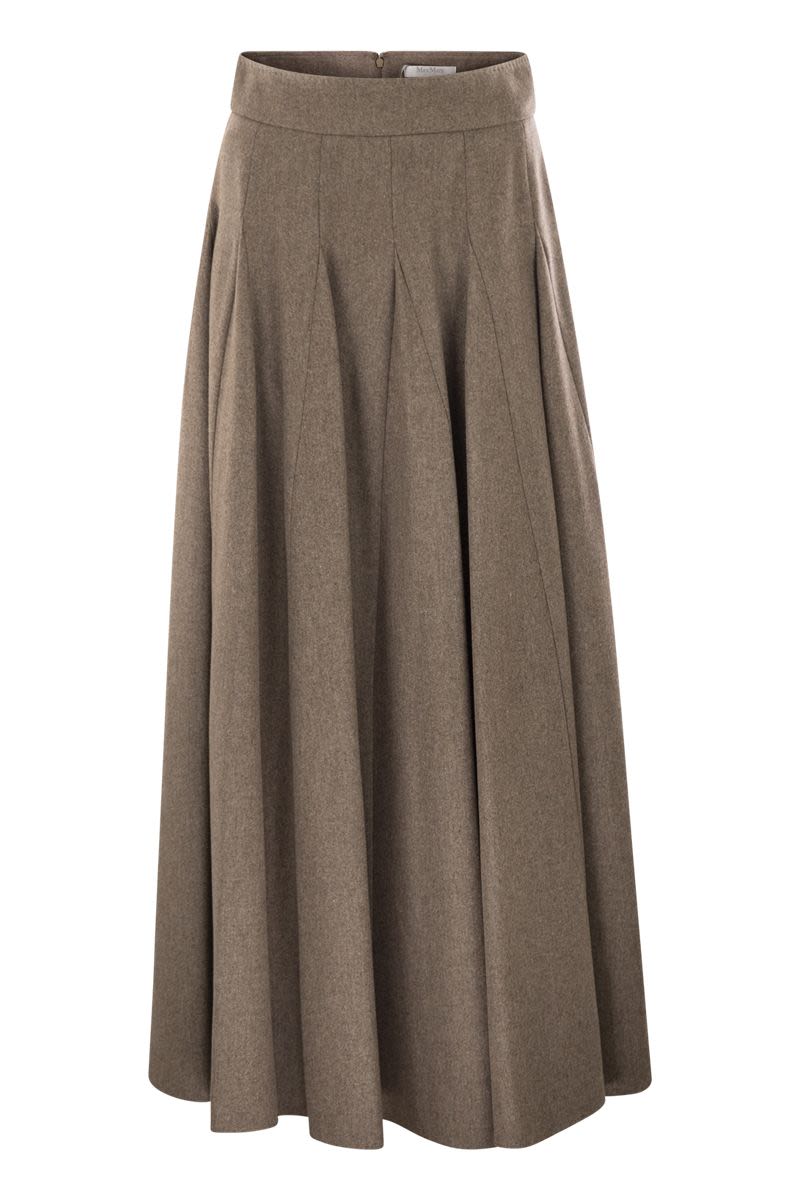 MAX MARA Wide Flared Wool Felt Skirt - Size 40