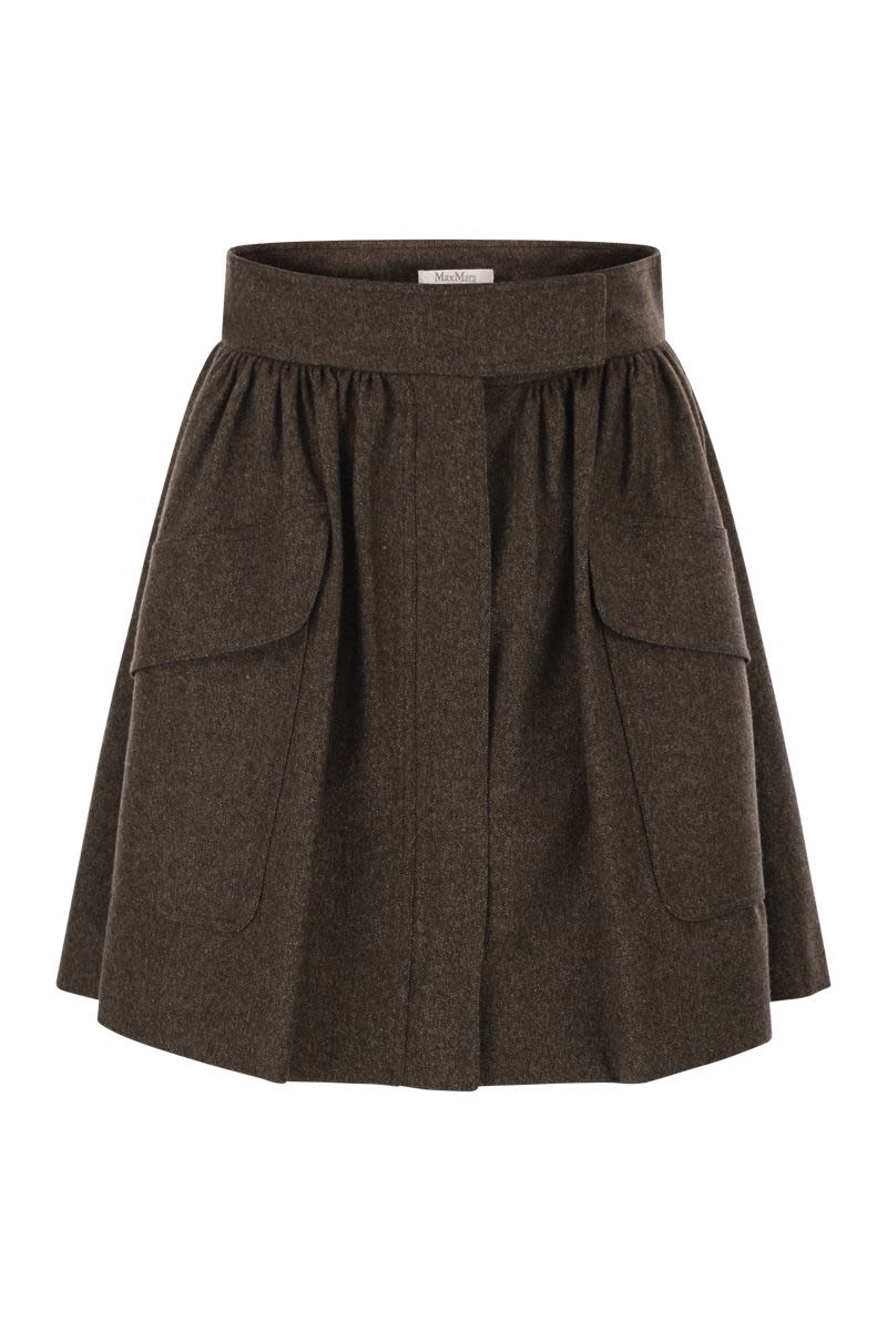 MAX MARA High-Waisted Mini Wool Skirt