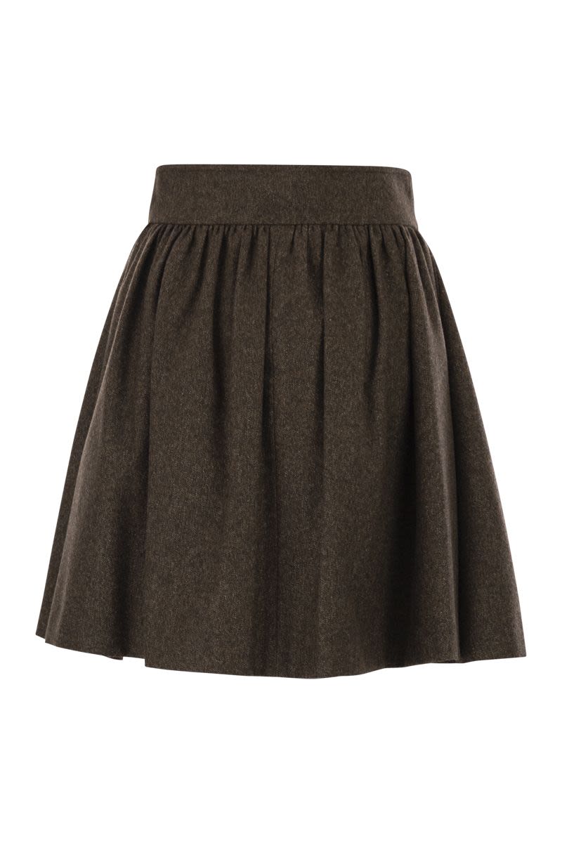 MAX MARA High-Waisted Mini Wool Skirt