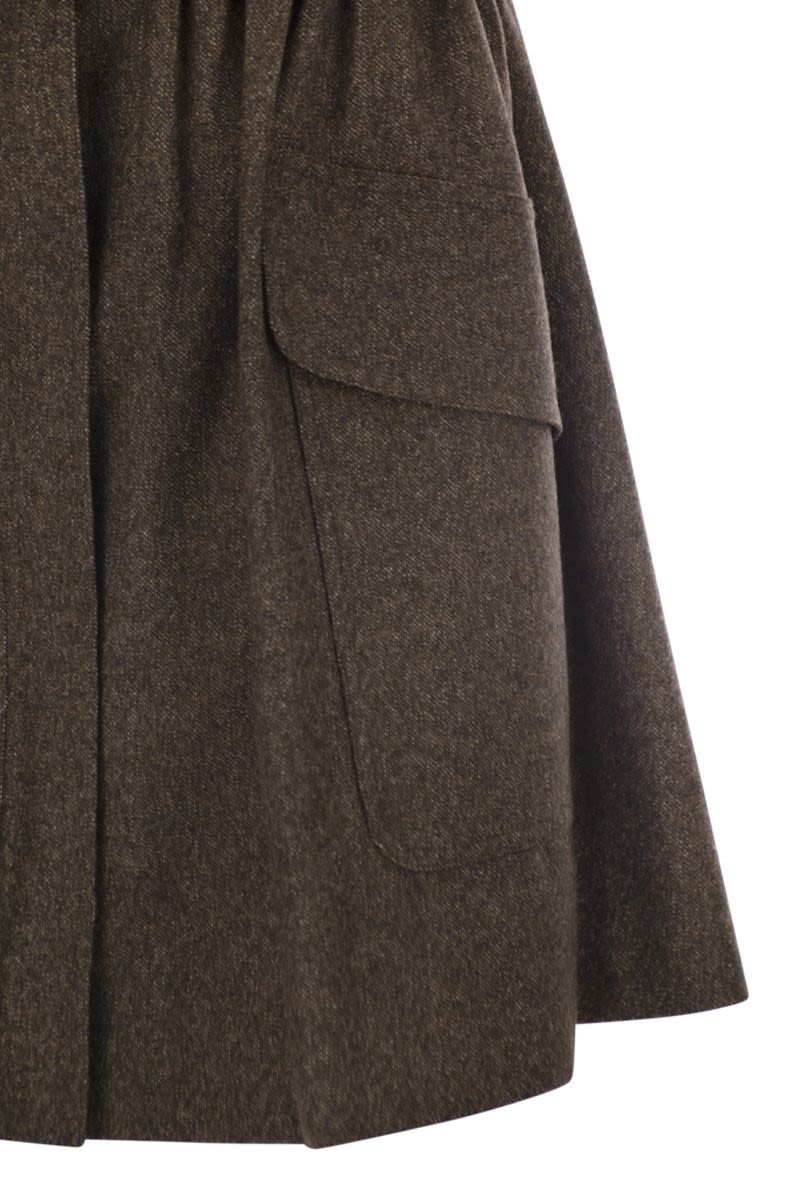 MAX MARA High-Waisted Mini Wool Skirt