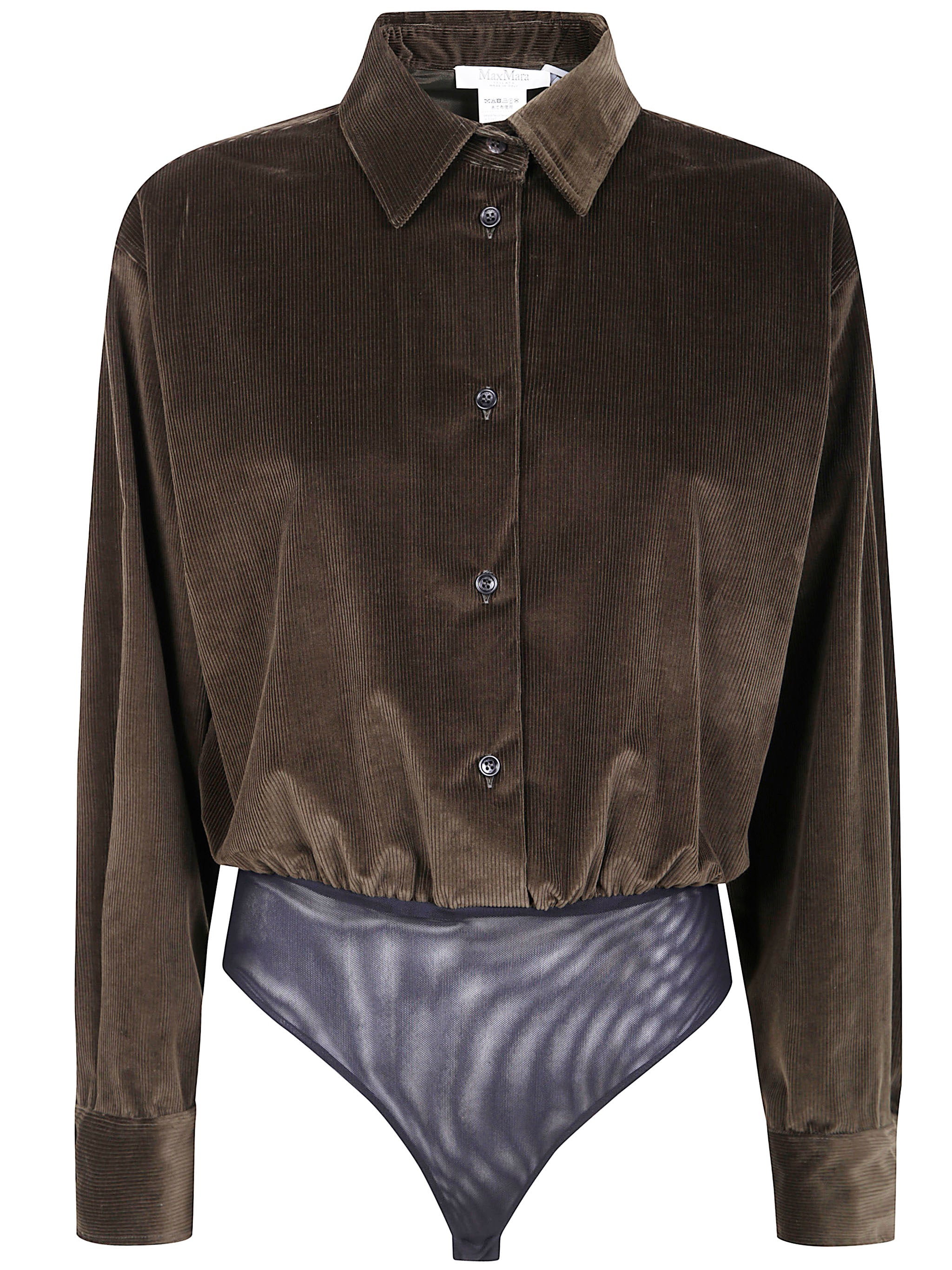 MAX MARA Fertile Velvet Body Shirt - Women's Mini Shirt