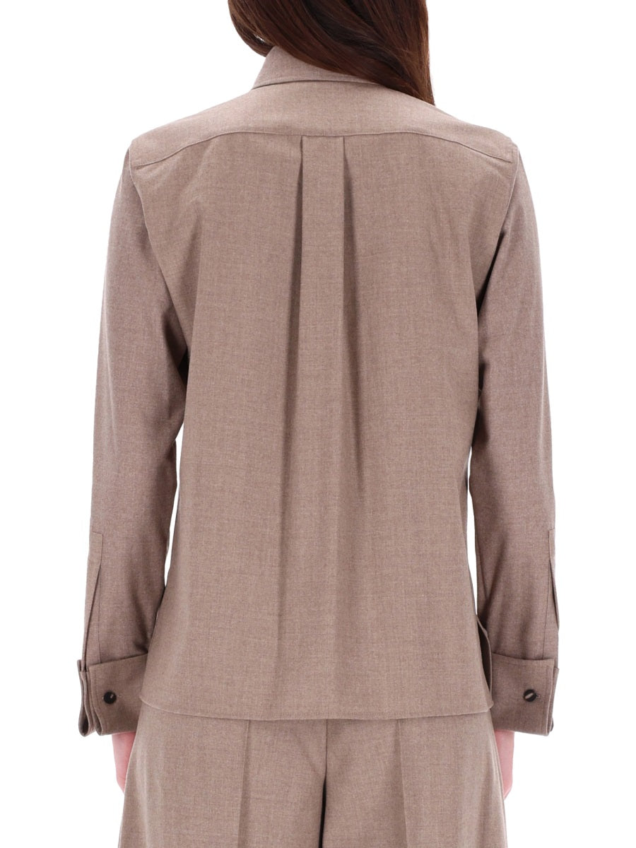 MAX MARA Thebaid Cashmere Blend Shirt - Size 40