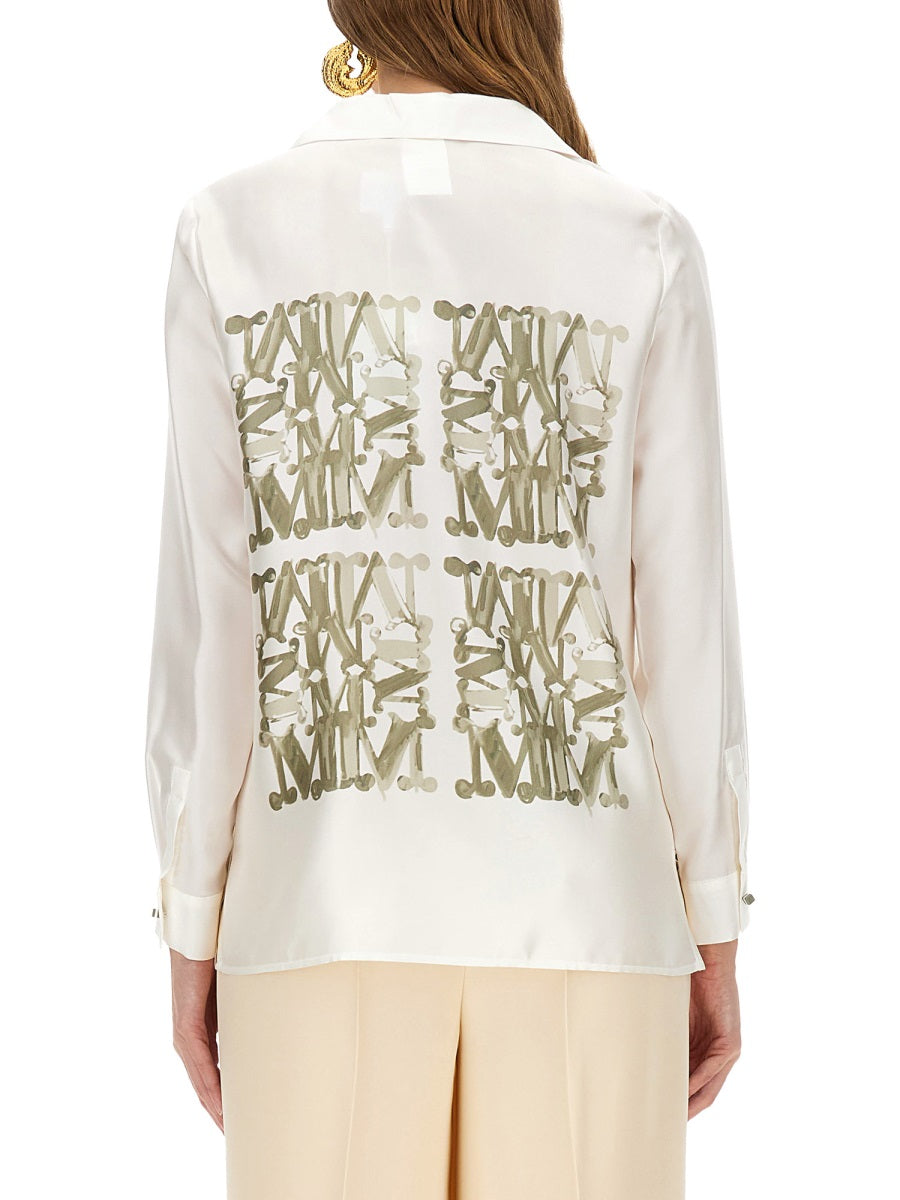 MAX MARA Printed Silk Shirt - Size 40