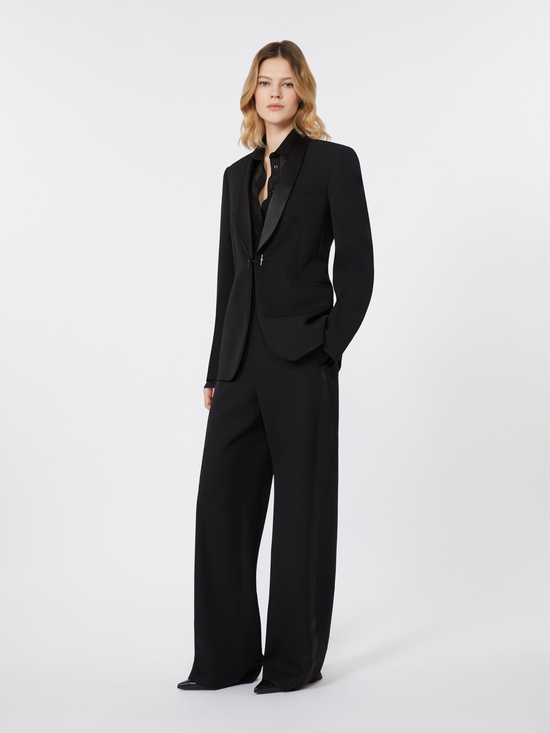 MAX MARA Women's Straight Fit Wool Gabardine Trousers - Size 40