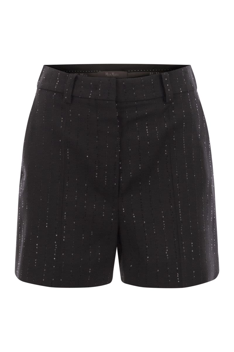 MAX MARA Tailored Wool Blend Mini Shorts