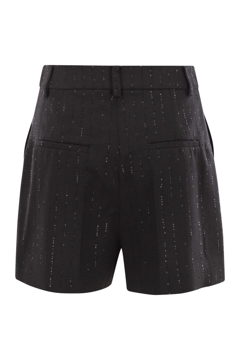 MAX MARA Tailored Wool Blend Mini Shorts