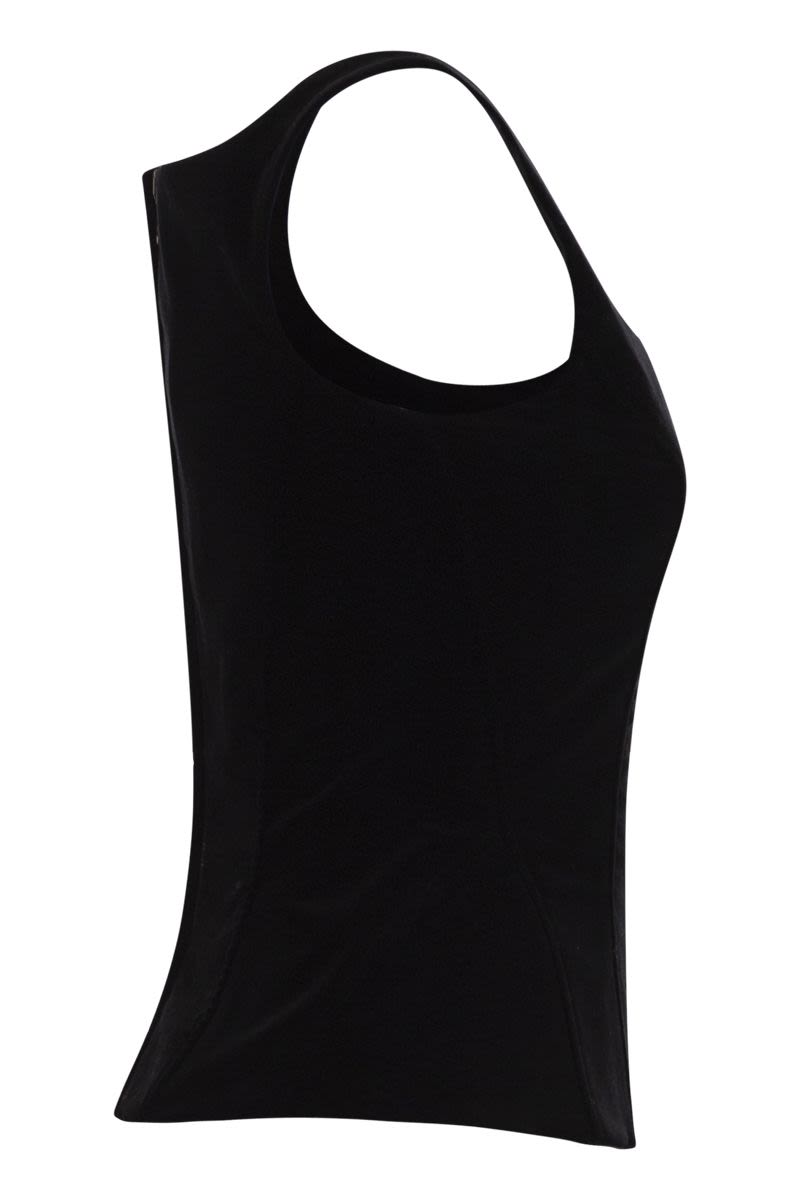 MAX MARA Velvet Bustier Top - Slim Fit Sleeveless