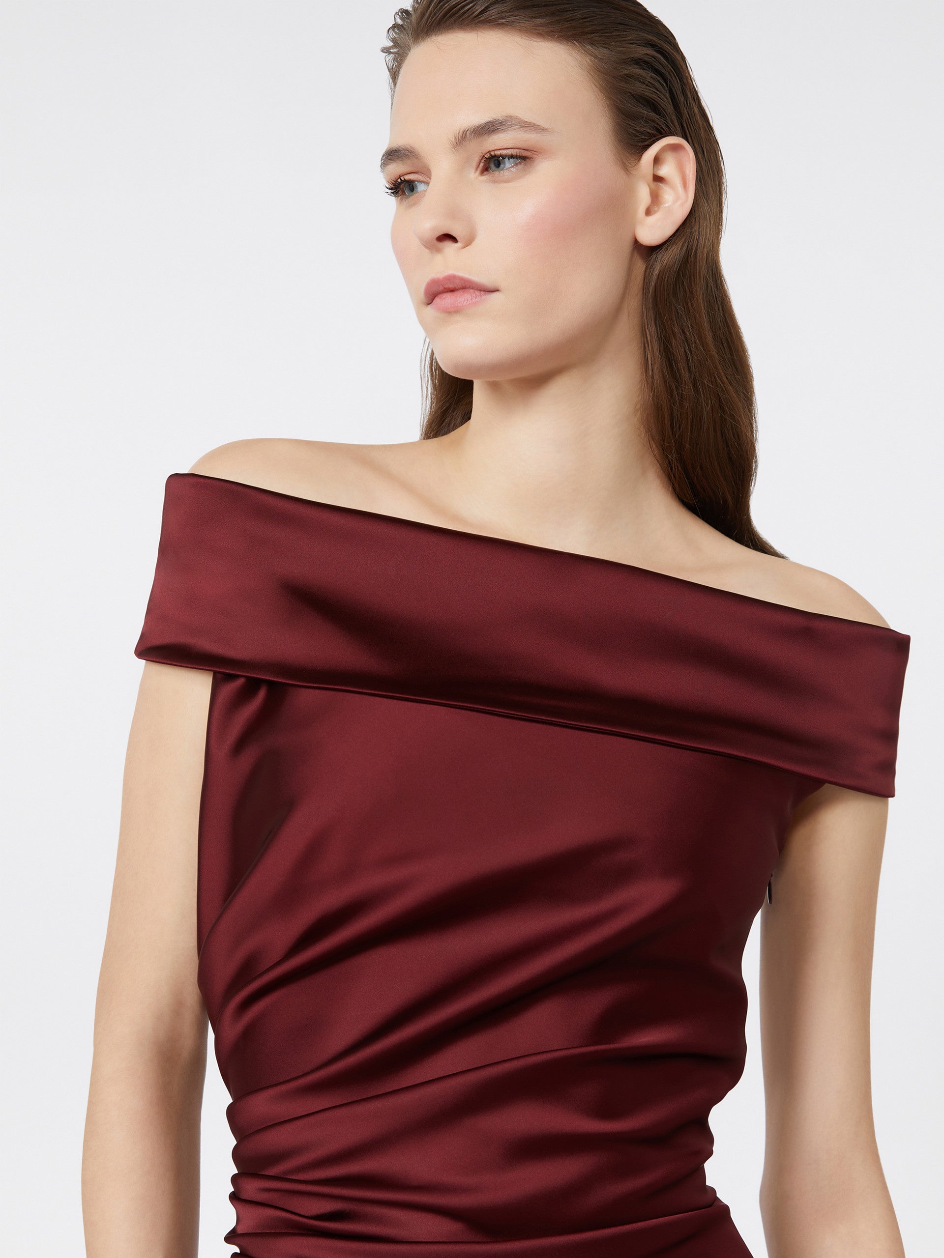 MAX MARA PIANOFORTE Boat Neck Long Dress