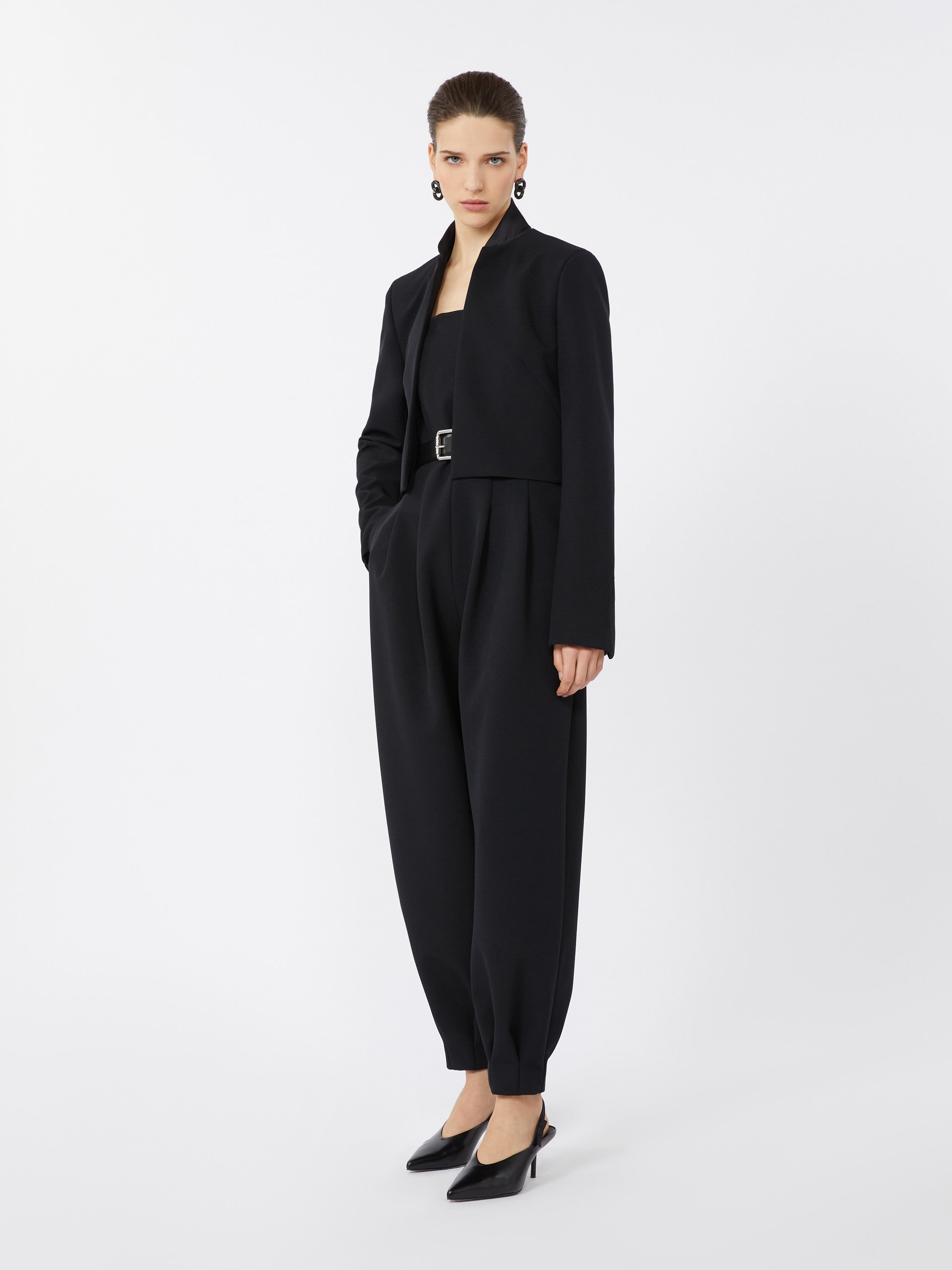 MAX MARA Elegant Wide-Leg Jumpsuit with Matching Belt