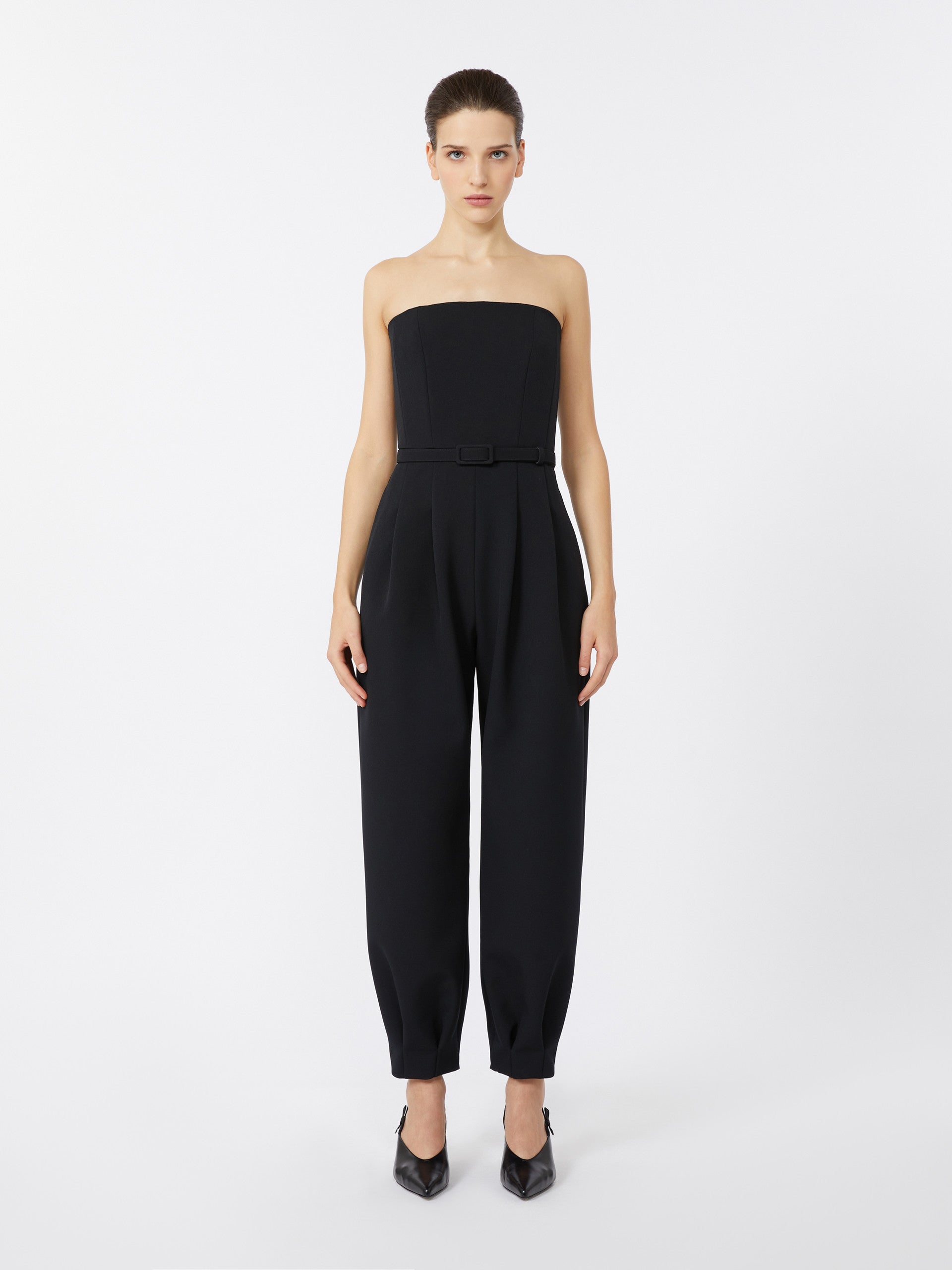 MAX MARA Elegant Wide-Leg Jumpsuit with Matching Belt