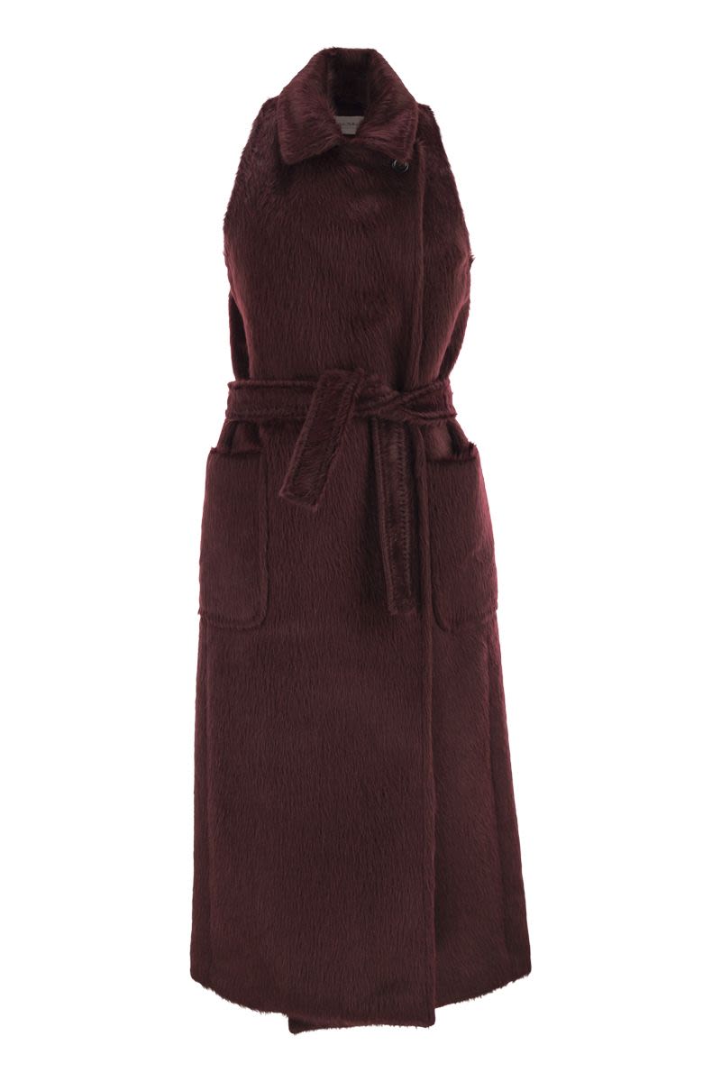 MAX MARA Sleeveless Wool and Alpaca Jacket