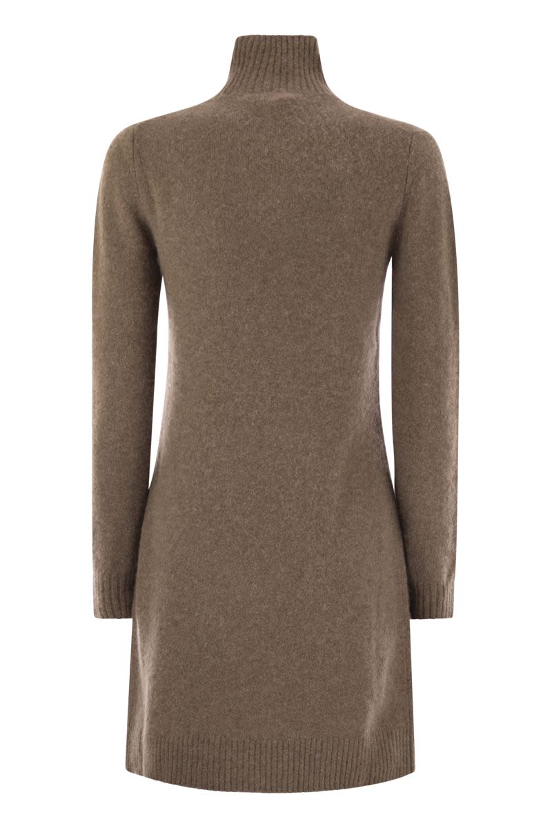 MAX MARA Fitted Cashmere Yarn Mini Dress