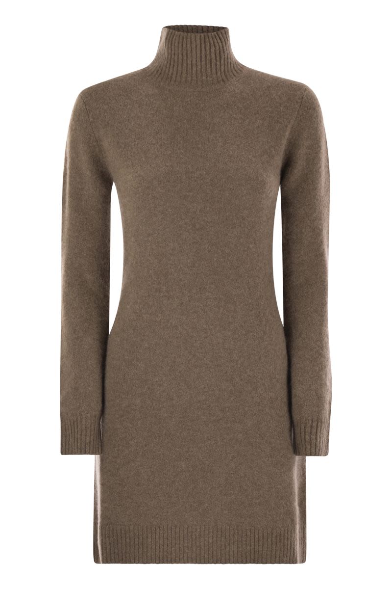 MAX MARA Fitted Cashmere Yarn Mini Dress