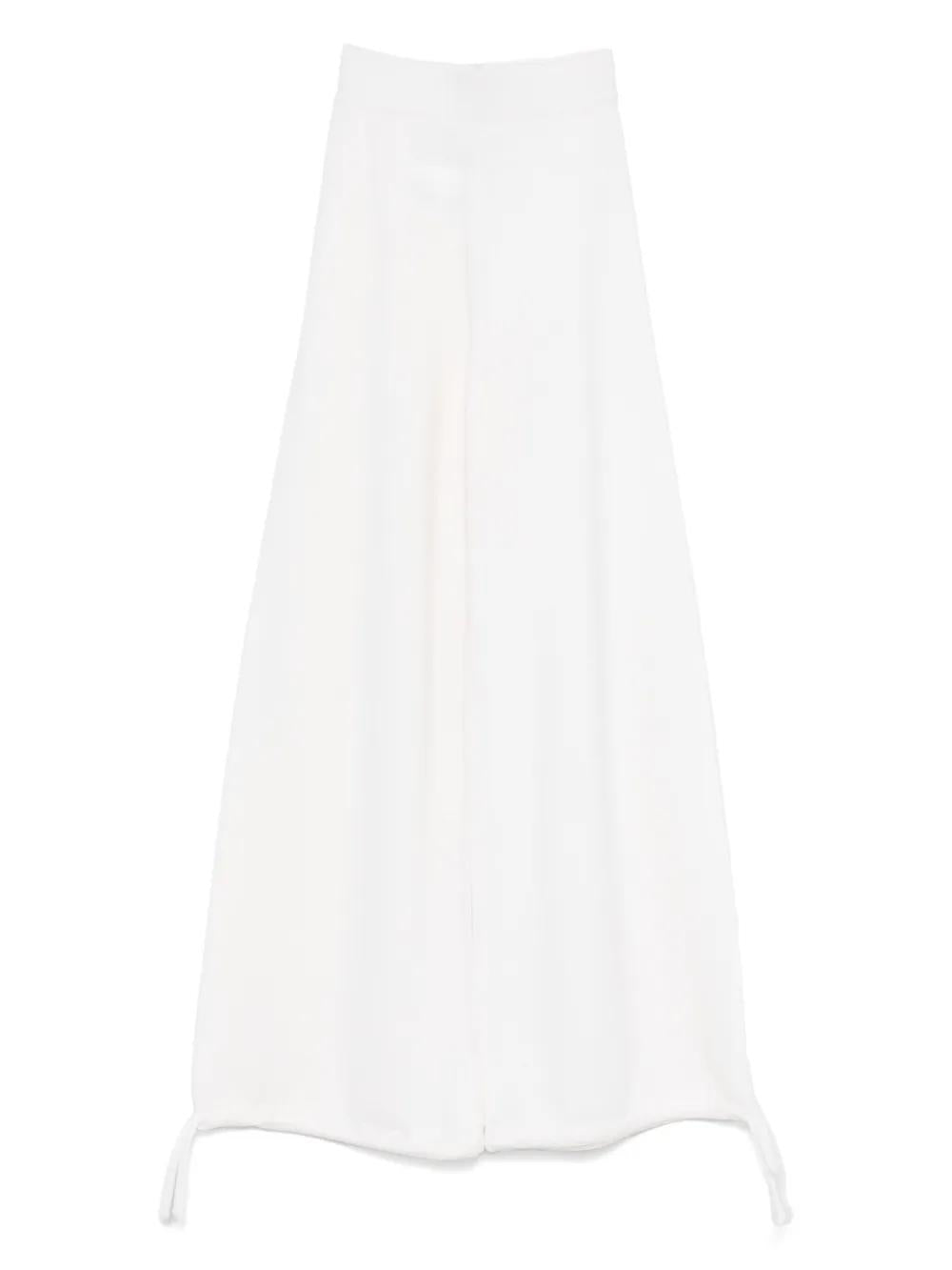 MAX MARA Wide Leg Trousers with Drawstring Detail