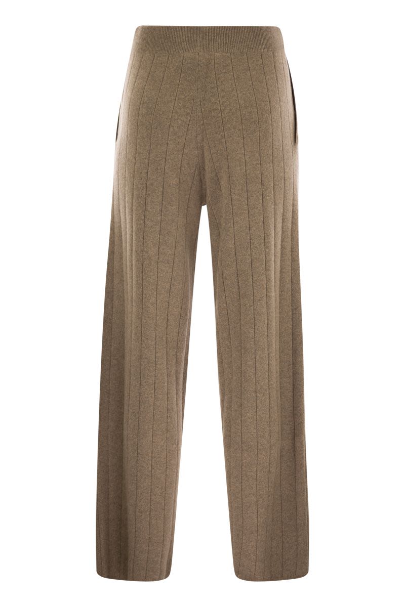 MAX MARA Wide Leg Cashmere Yarn Trousers