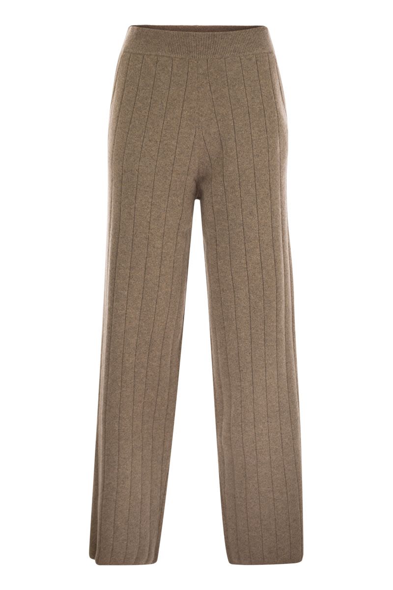MAX MARA Wide Leg Cashmere Yarn Trousers