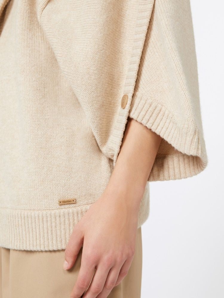 MAX MARA Oversized Hooded Wool and Cashmere Cardigan
