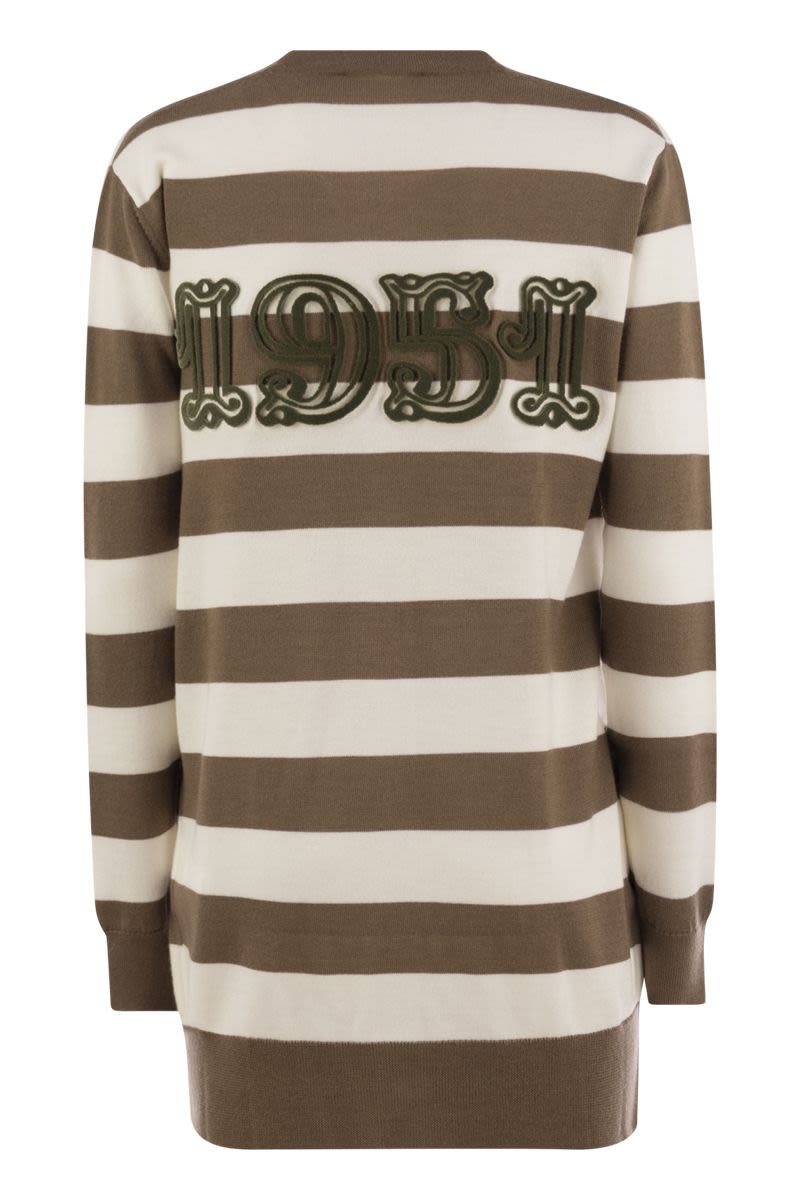 MAX MARA Long Striped Wool Cardigan