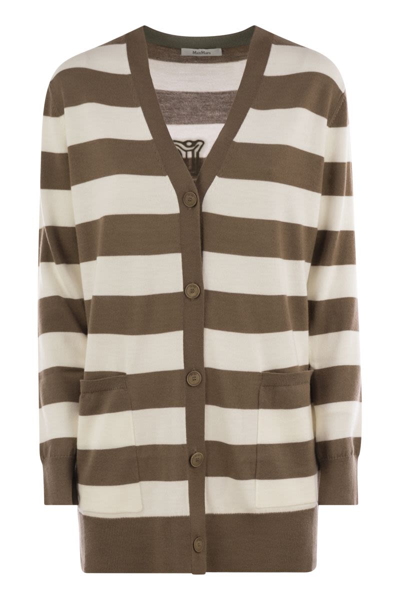 MAX MARA Long Striped Wool Cardigan