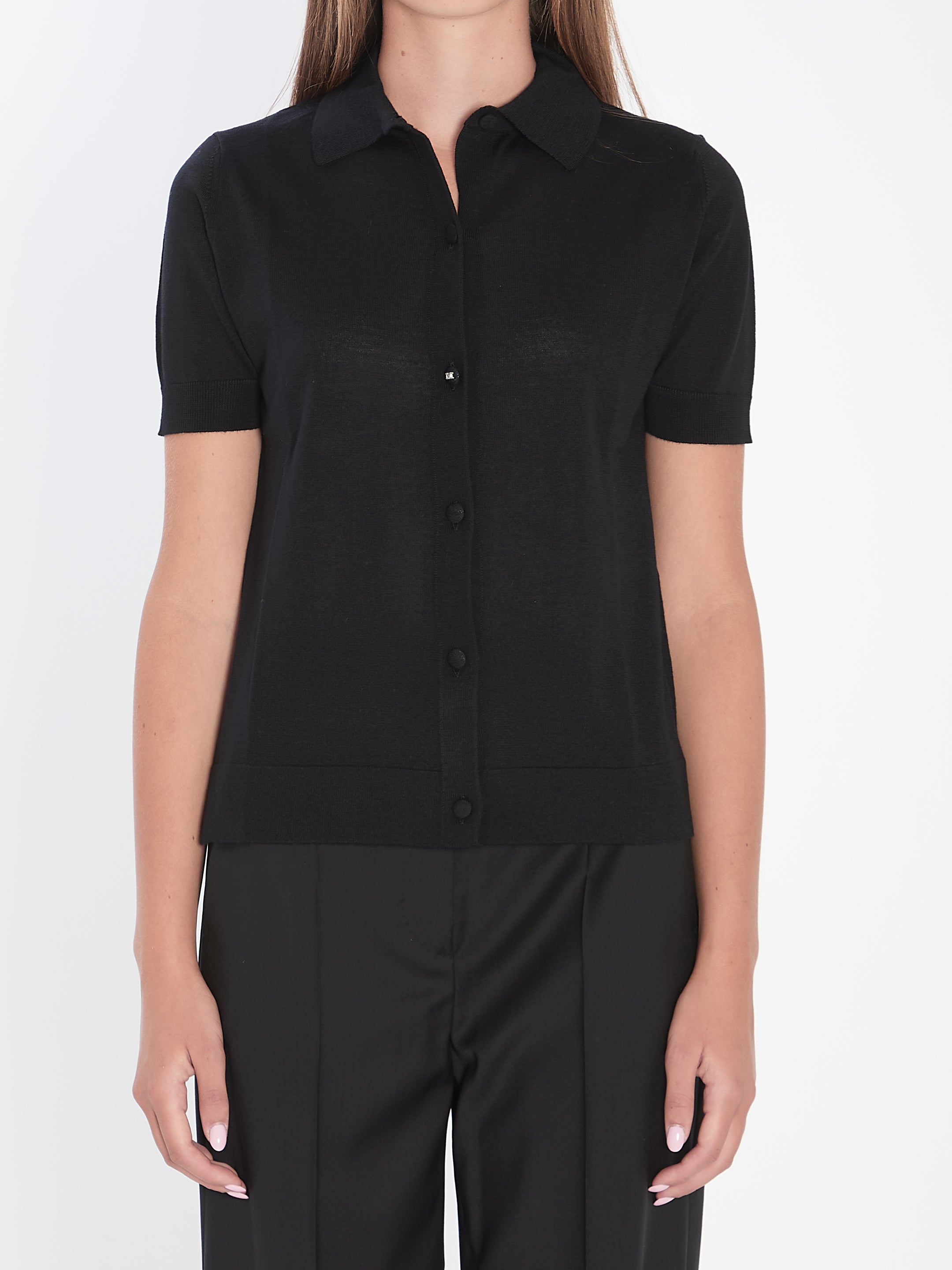 MAX MARA Slim Fit Cardigan with Short Sleeves - Size S