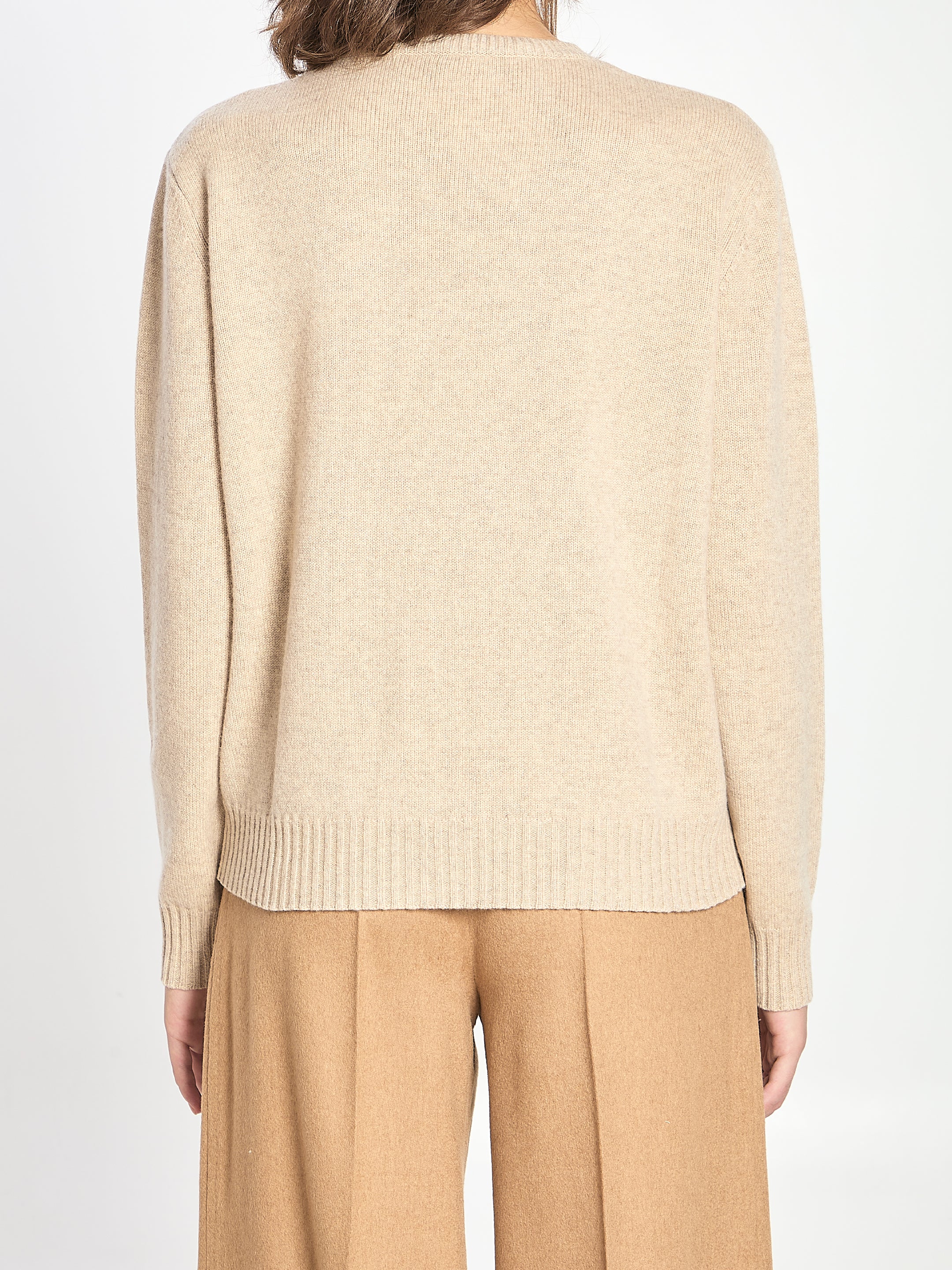 MAX MARA Cashmere Crew Neck Sweater - Regular Fit, Size M