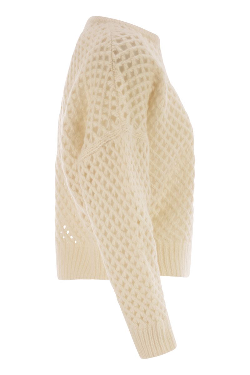 MAX MARA Boxy Cashmere and Silk Knitwear with Cropped Cut