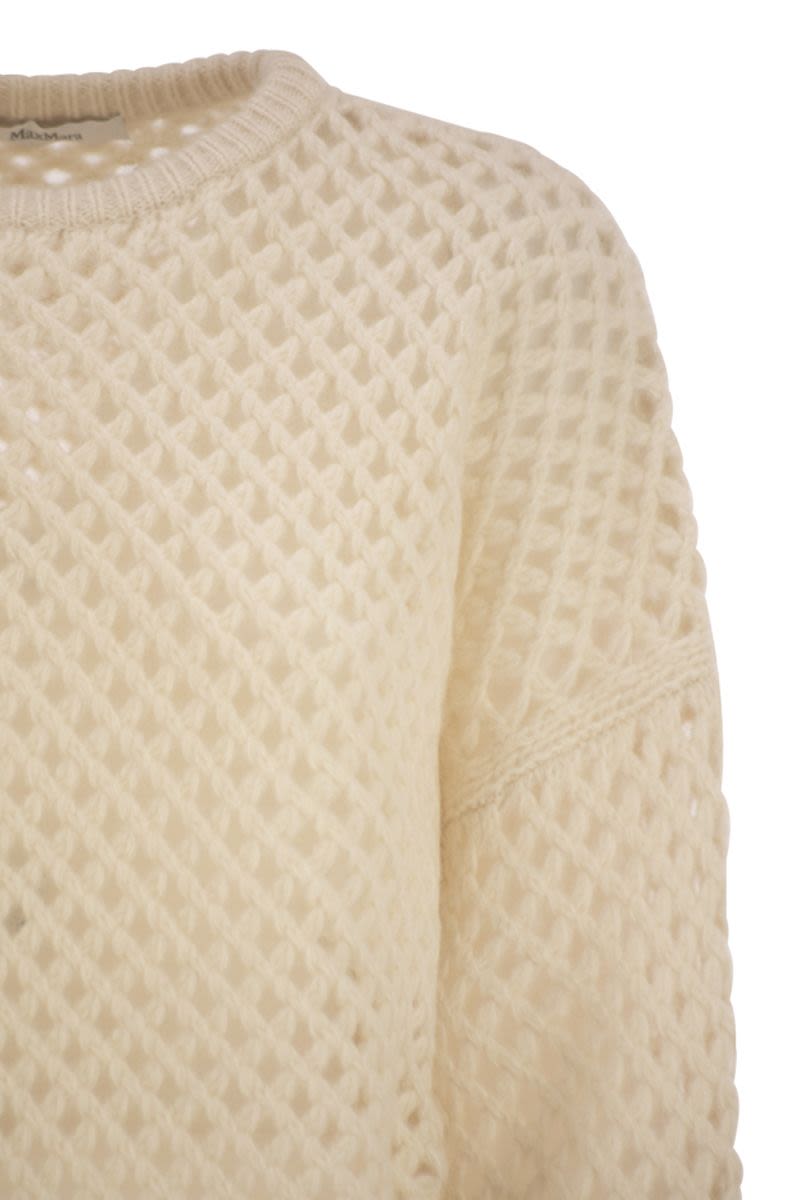 MAX MARA Boxy Cashmere and Silk Knitwear with Cropped Cut