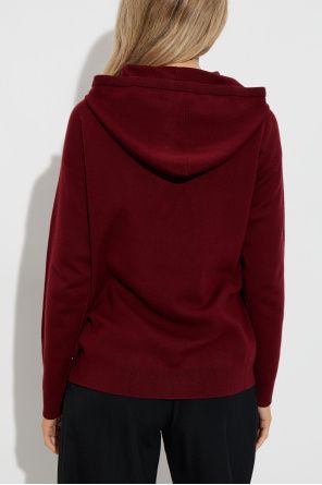 MAX MARA Women’s Lightweight Wool Yarn Sweatshirt with Drawstring Hood