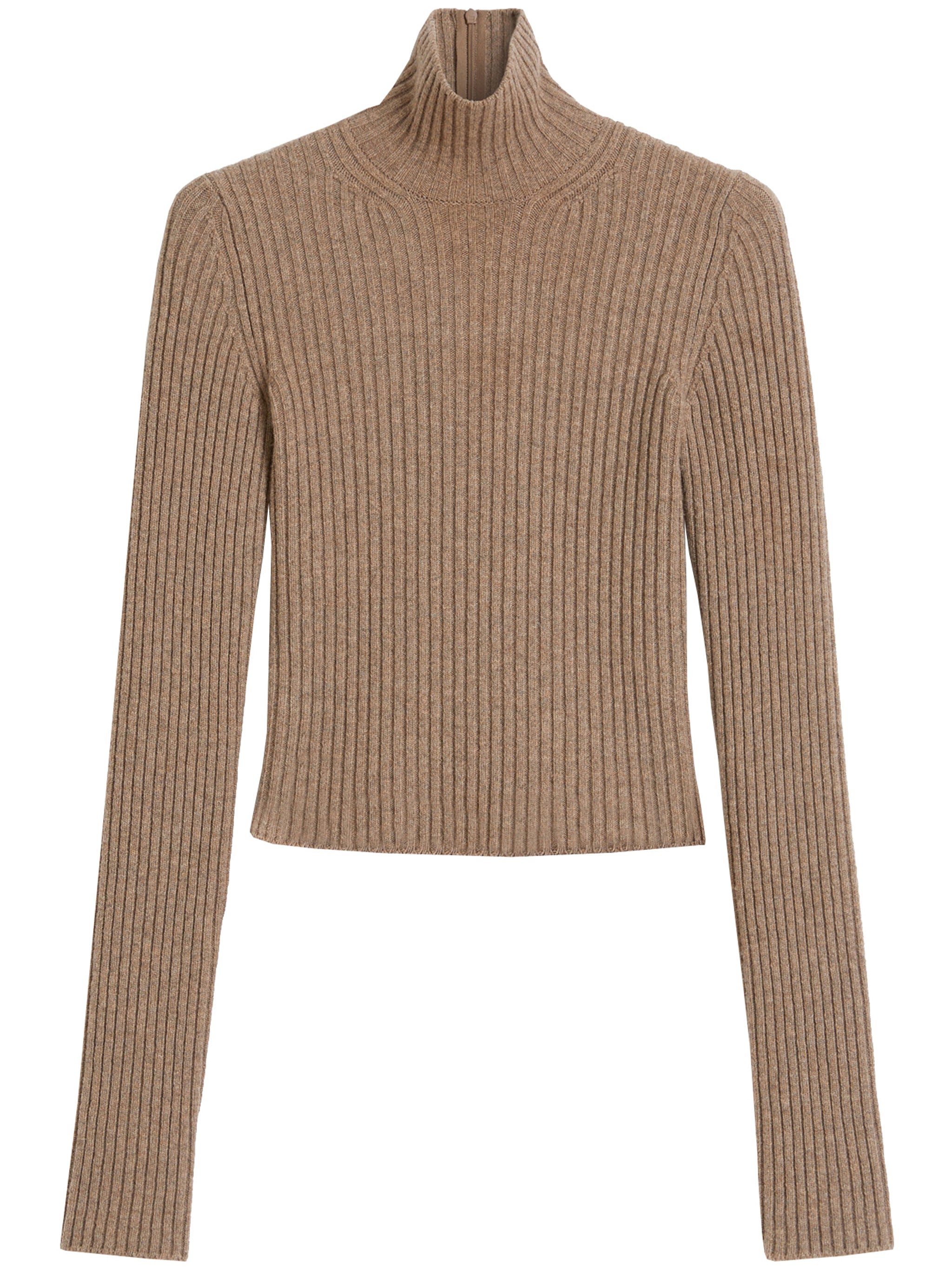 MAX MARA Slim Fit Ribbed Wool and Cashmere Turtleneck Jumper