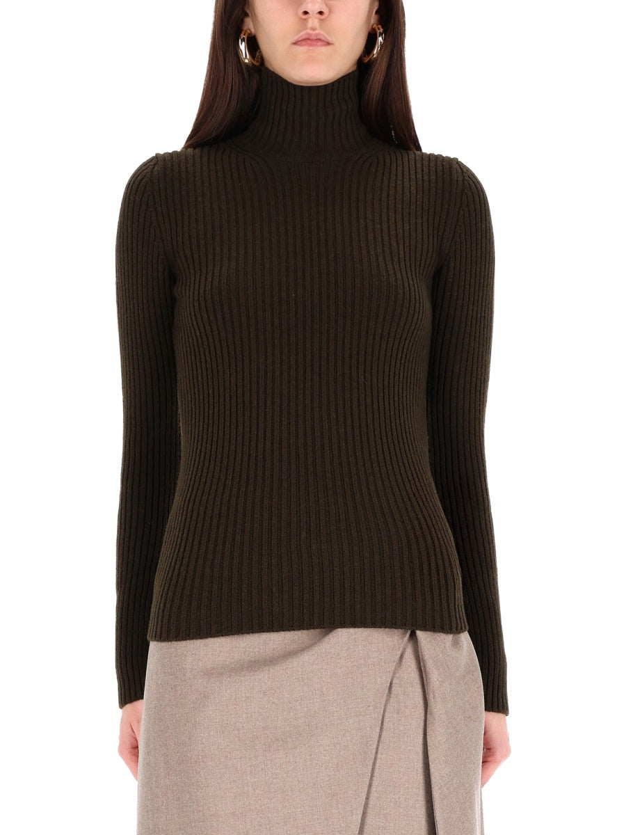 MAX MARA Ribbed Turtleneck Sweater - Size M