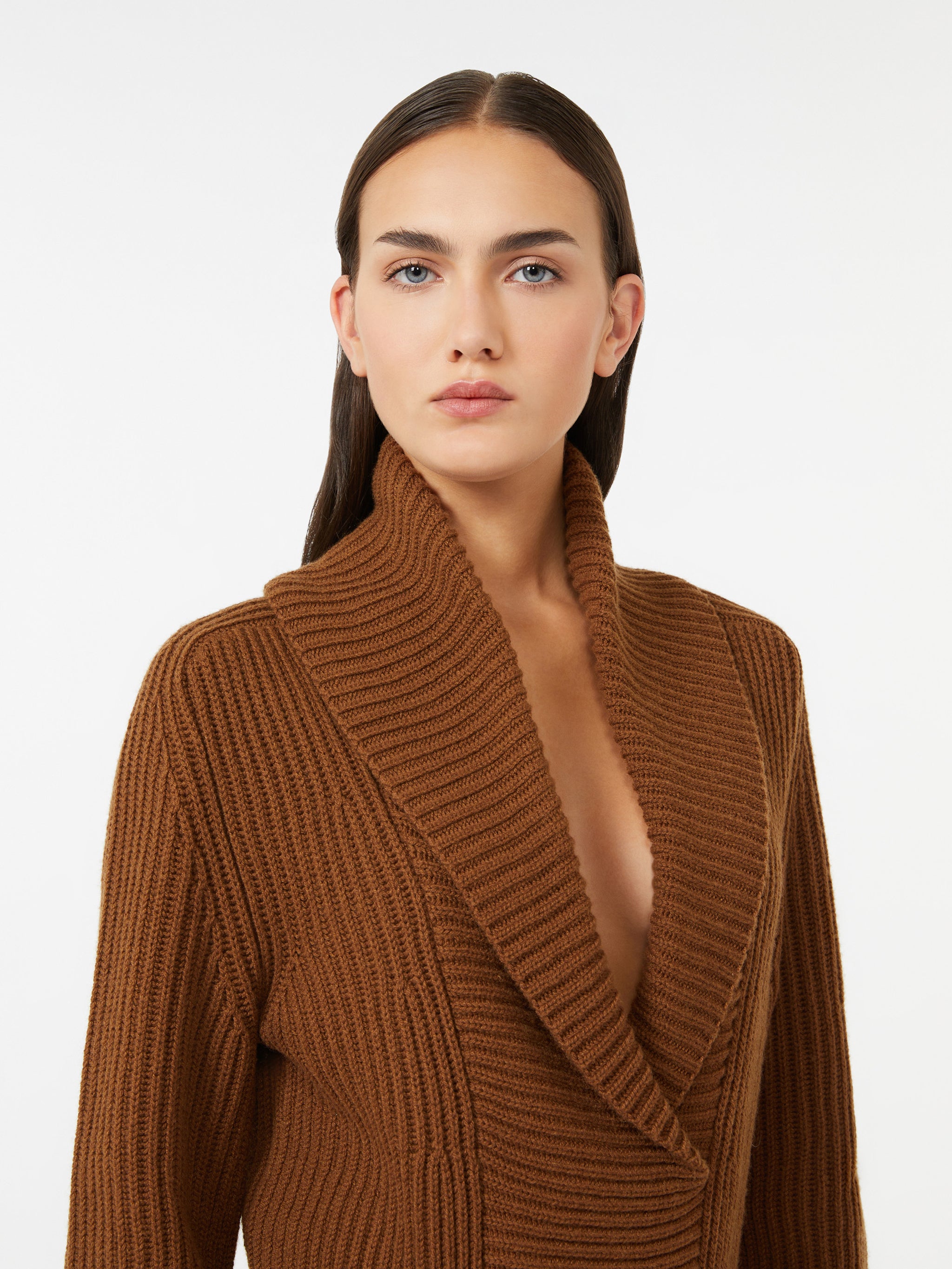 MAX MARA Boxy Fit Crossover Scarf Collar Jumper Size S