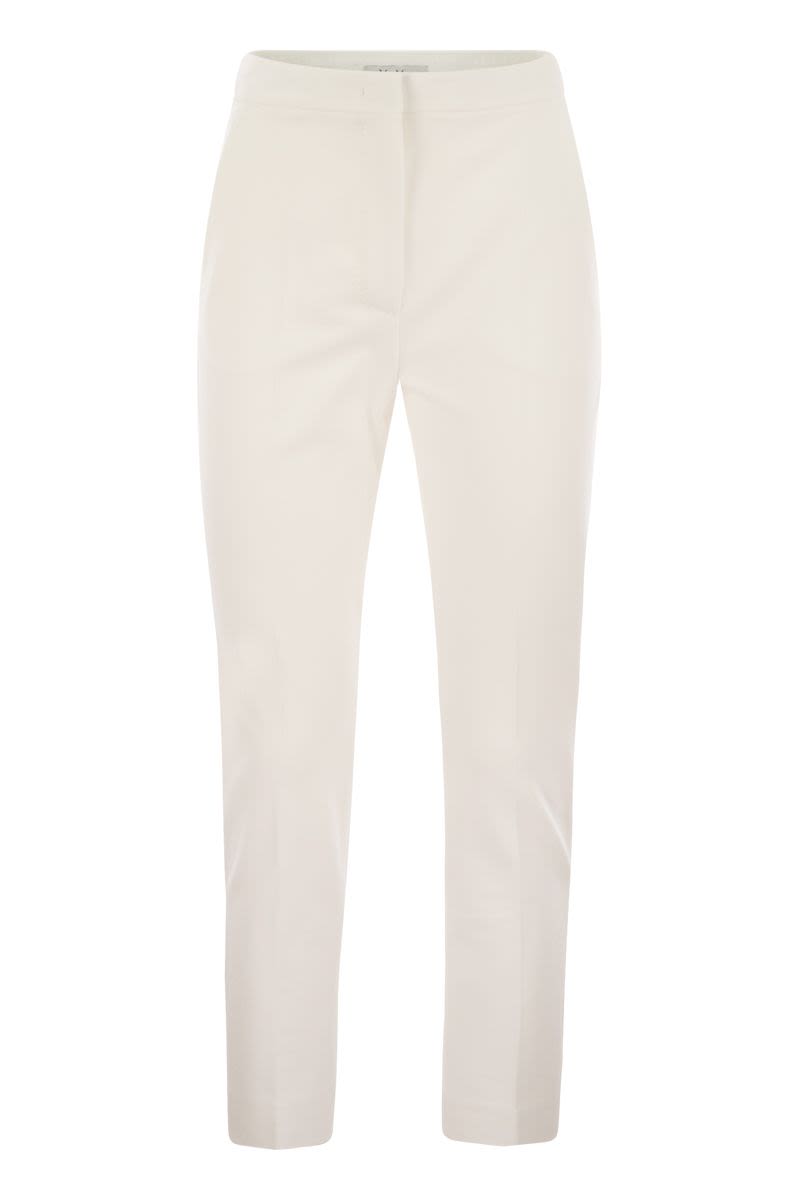 MAX MARA Compact Stretch Viscose Slim Fit Trousers