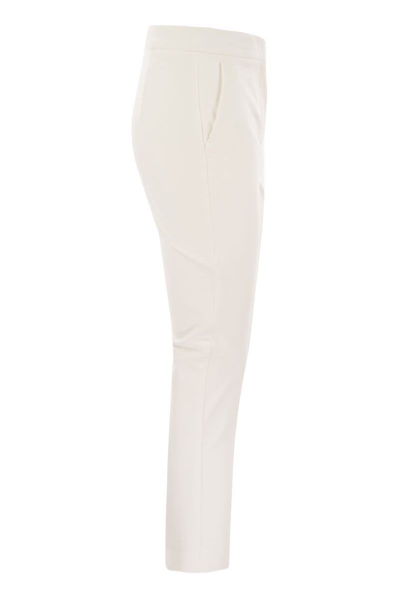 MAX MARA Compact Stretch Viscose Slim Fit Trousers