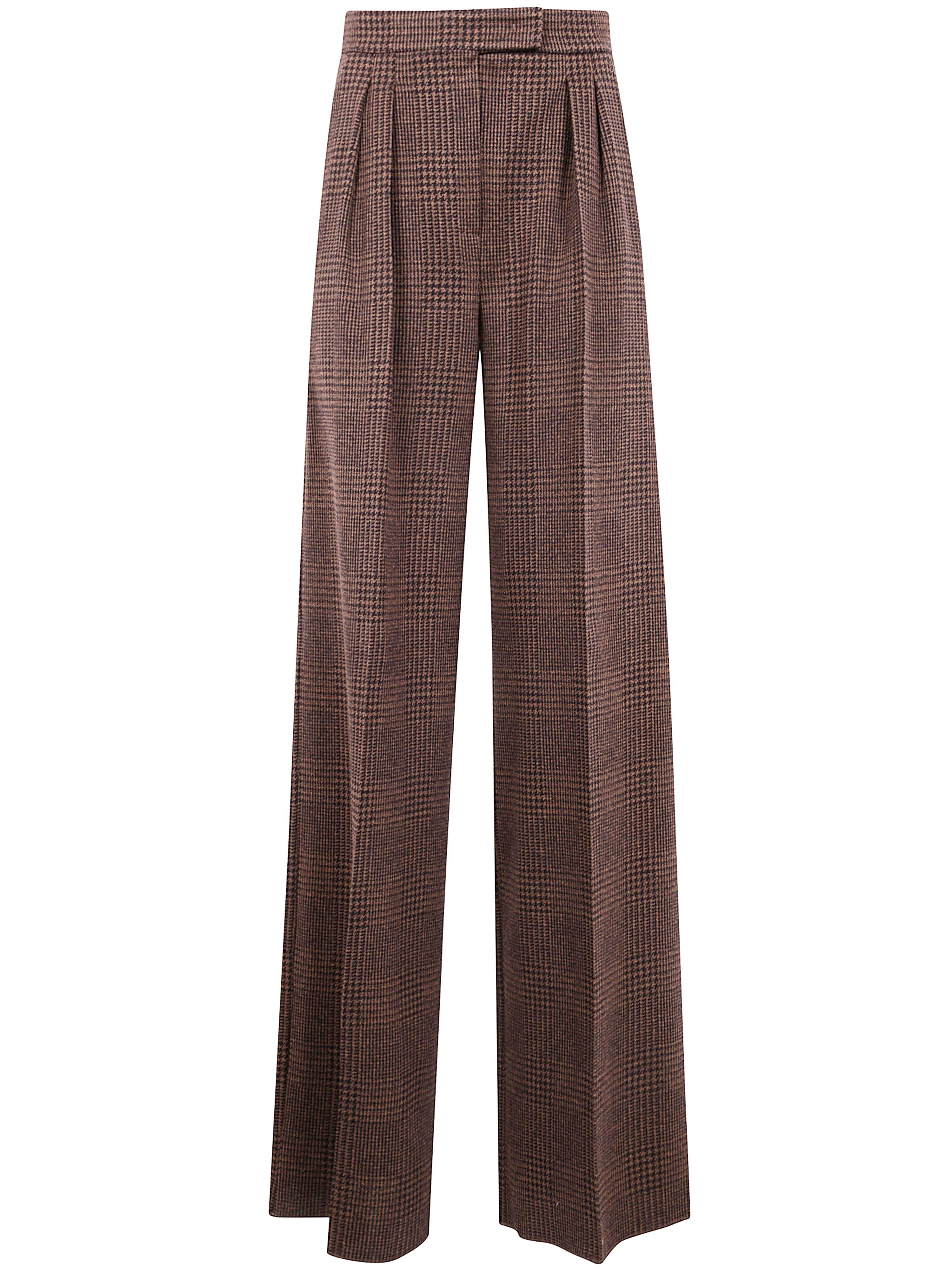 MAX MARA Wide Leg Prince of Wales T-Shirt Trousers