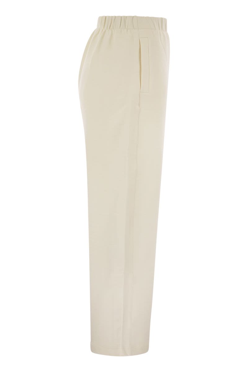 MAX MARA Silk and Cotton Fleece Cropped Trousers for Women