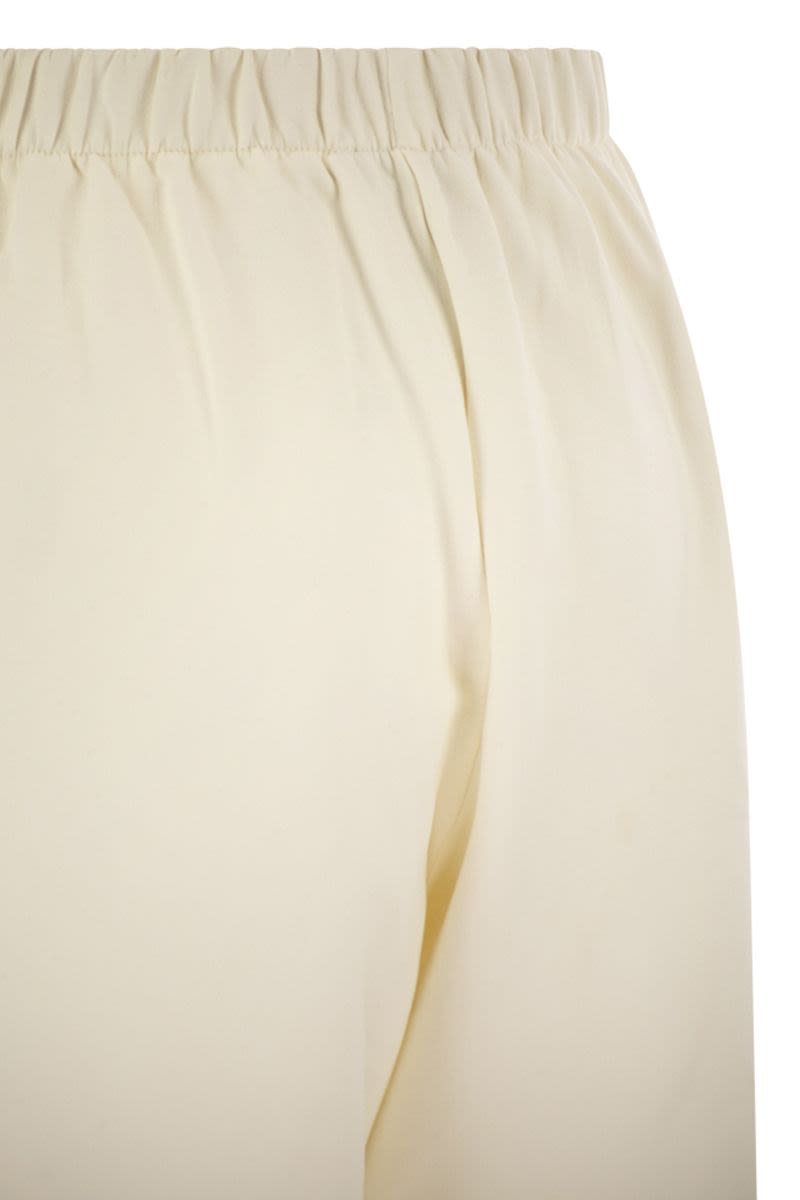 MAX MARA Silk and Cotton Fleece Cropped Trousers for Women