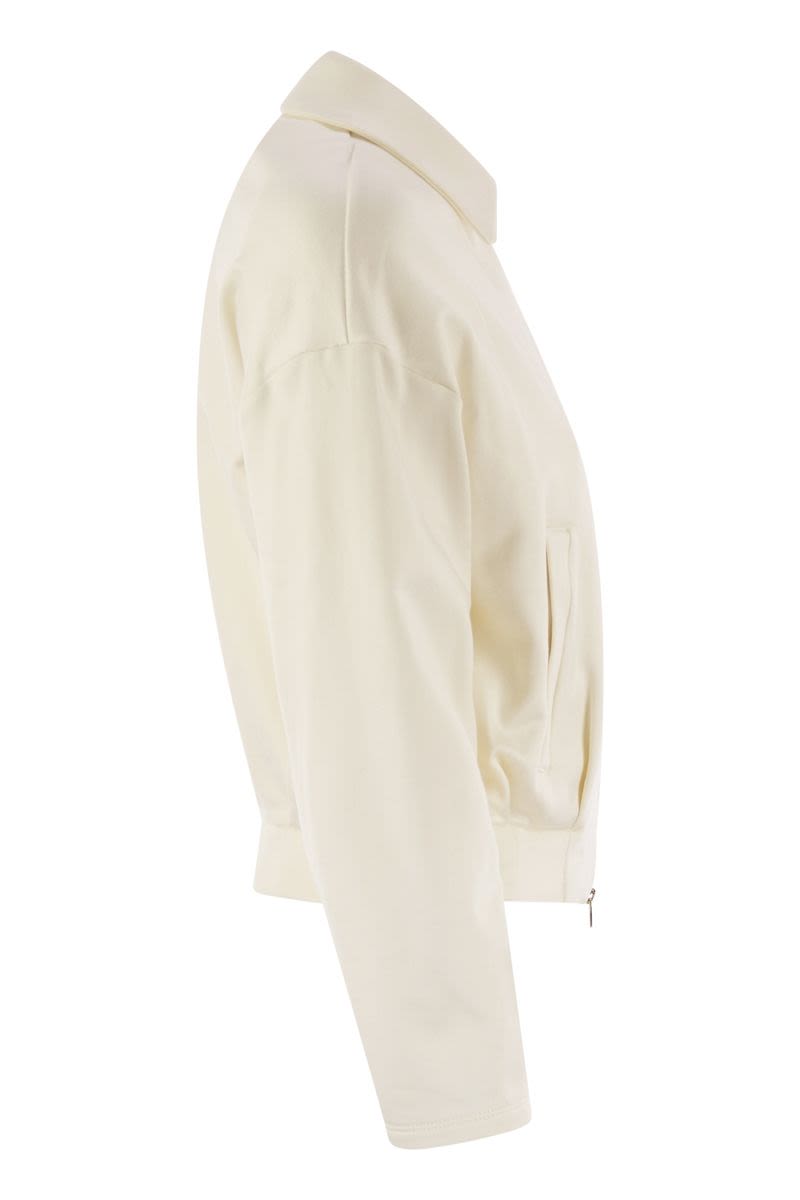 MAX MARA Cropped Silk and Cotton Sweatshirt