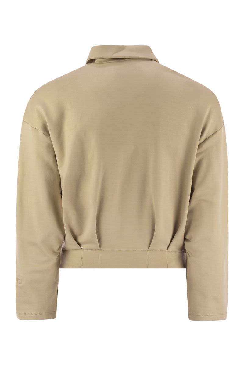 MAX MARA Cropped Silk and Cotton Sweatshirt