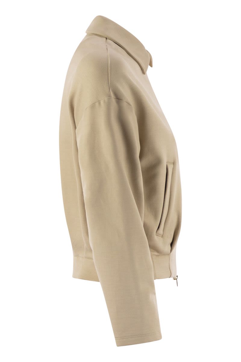 MAX MARA Cropped Silk and Cotton Sweatshirt