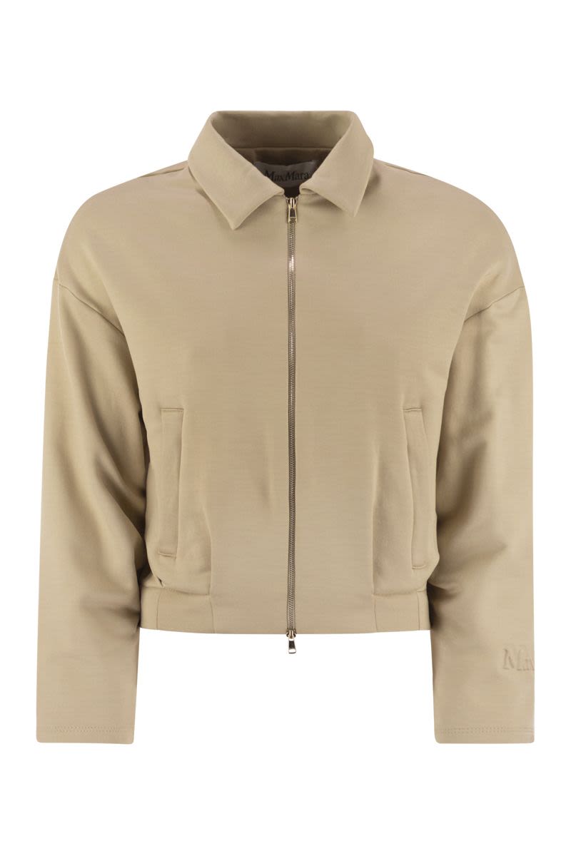 MAX MARA Cropped Silk and Cotton Sweatshirt