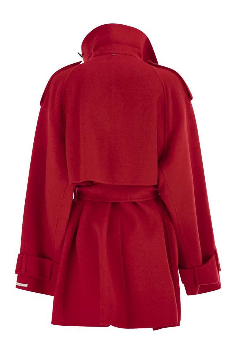 MAX MARA SPORTMAX Oversized Short Wool Trench Jacket