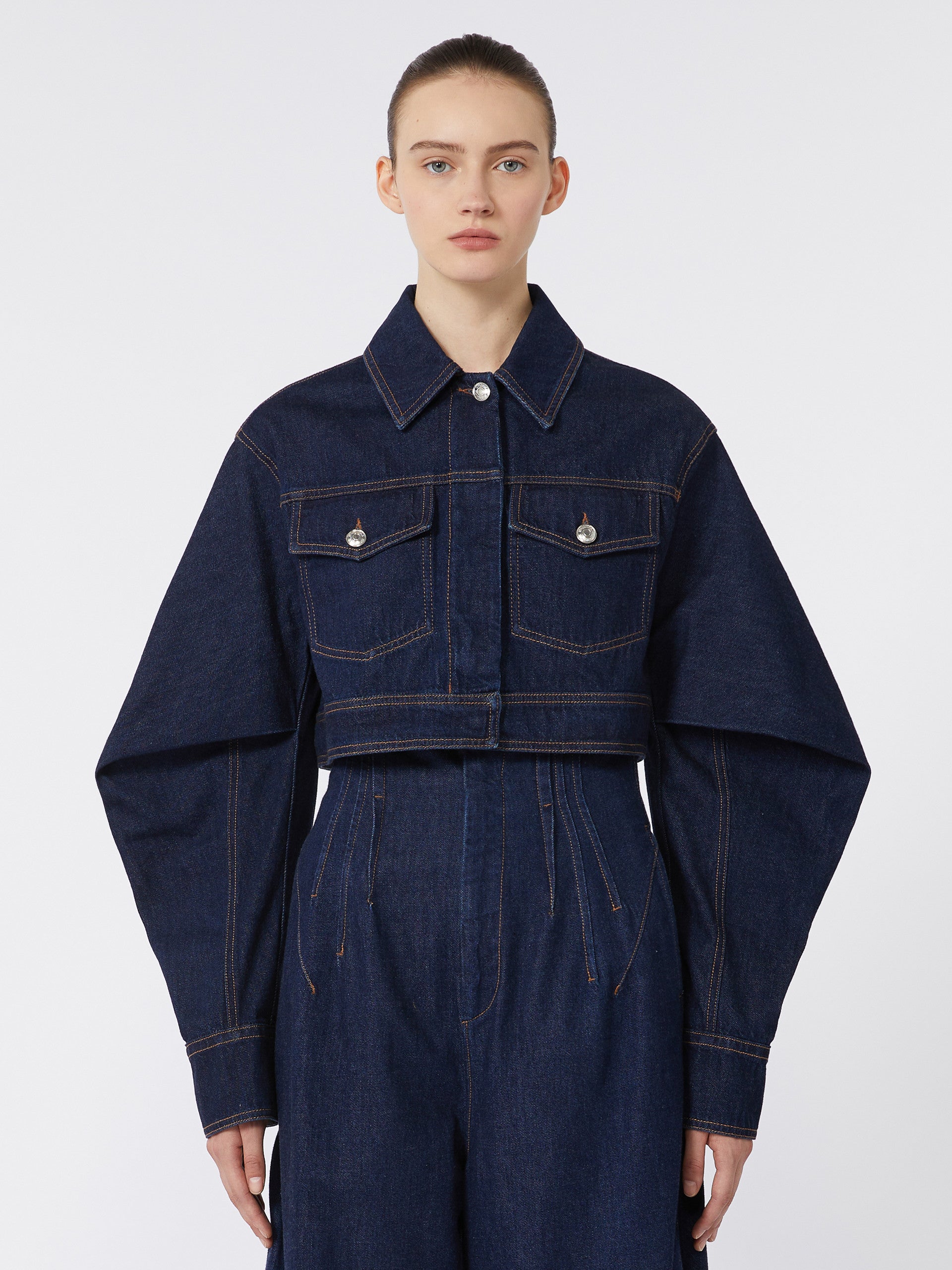 MAX MARA SPORTMAX Cropped Boxy Denim Jacket