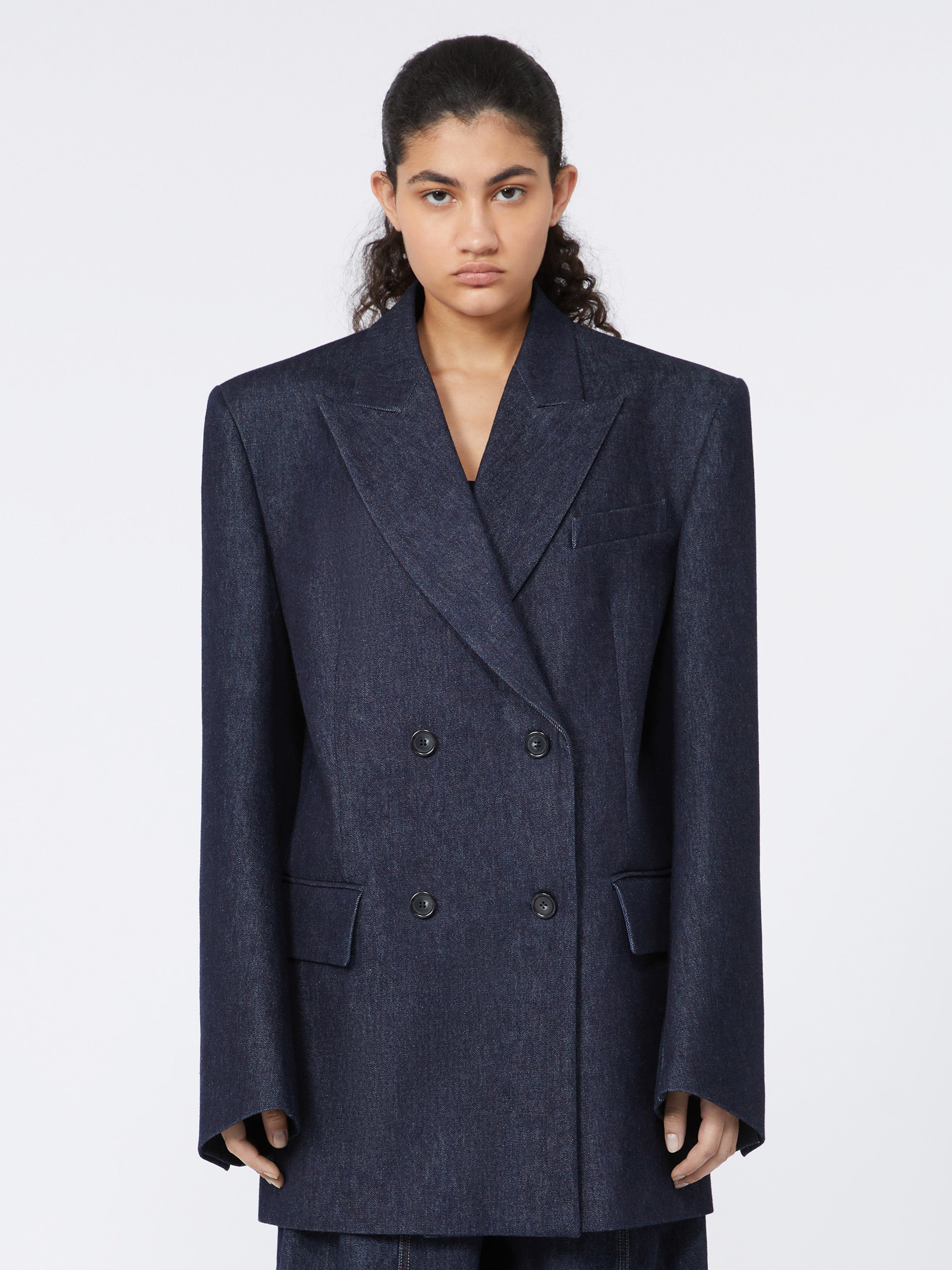 MAX MARA SPORTMAX Oversized Denim Blazer - Size 38