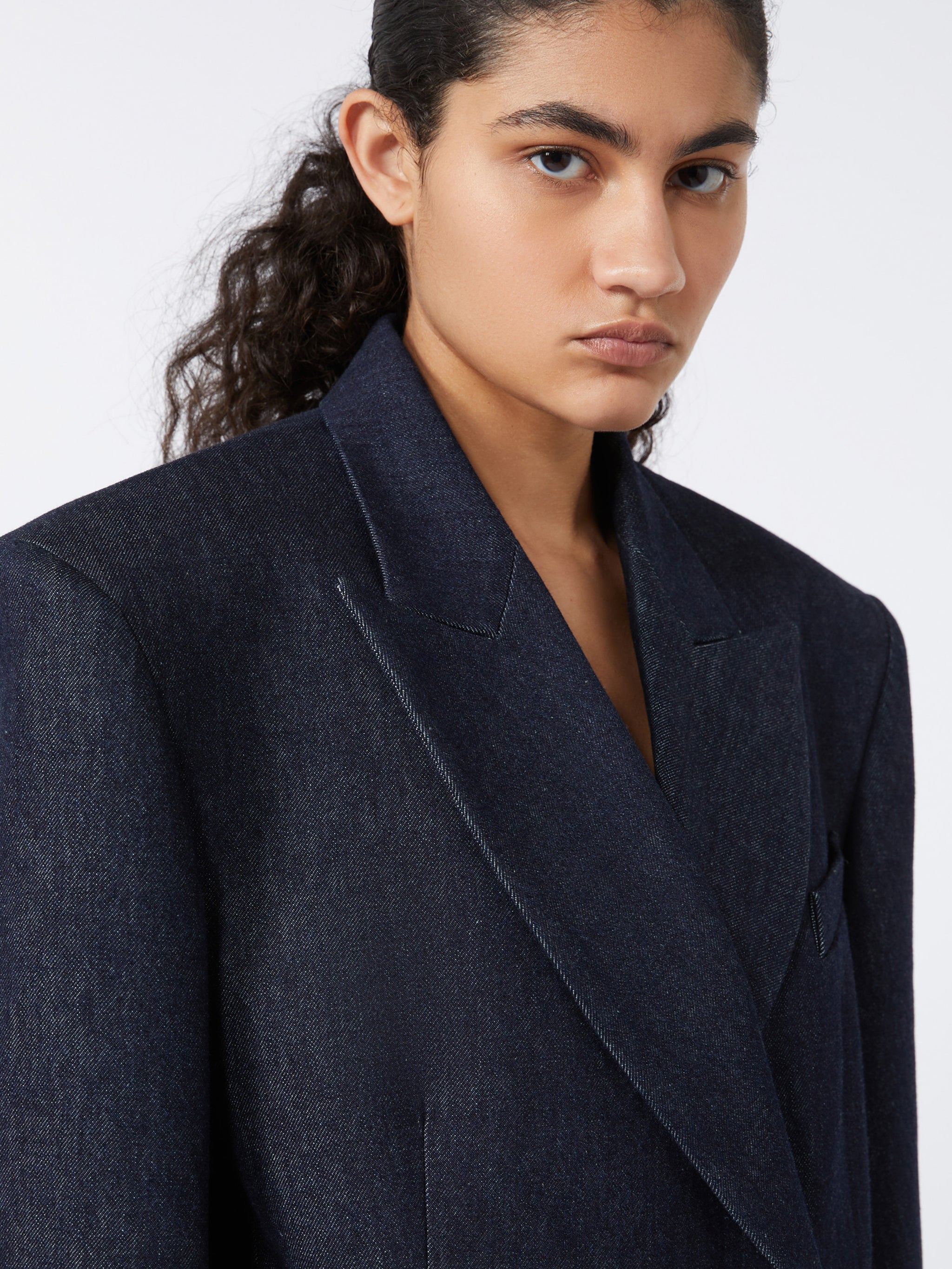MAX MARA SPORTMAX Oversized Denim Blazer - Size 38