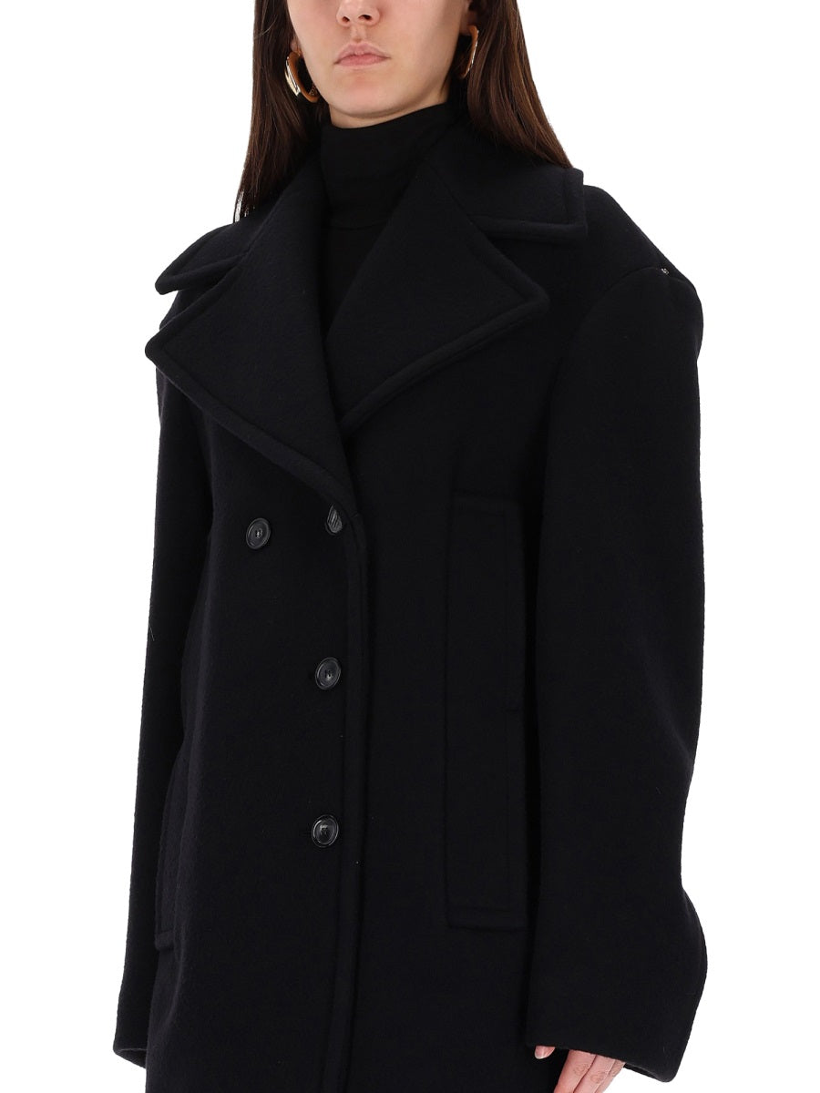 MAX MARA SPORTMAX Double-Breasted Wool Jacket - Size 40