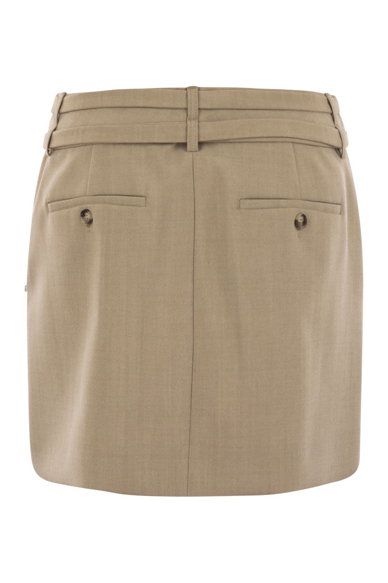 MAX MARA SPORTMAX Women's High-Waist Mini Pencil Skirt with Belt