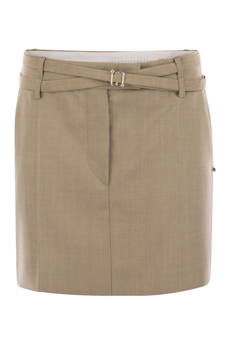 MAX MARA SPORTMAX Women's High-Waist Mini Pencil Skirt with Belt