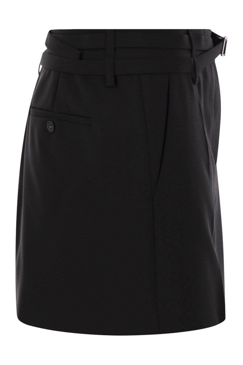 MAX MARA SPORTMAX High-Waisted Mini Pencil Skirt with Belt