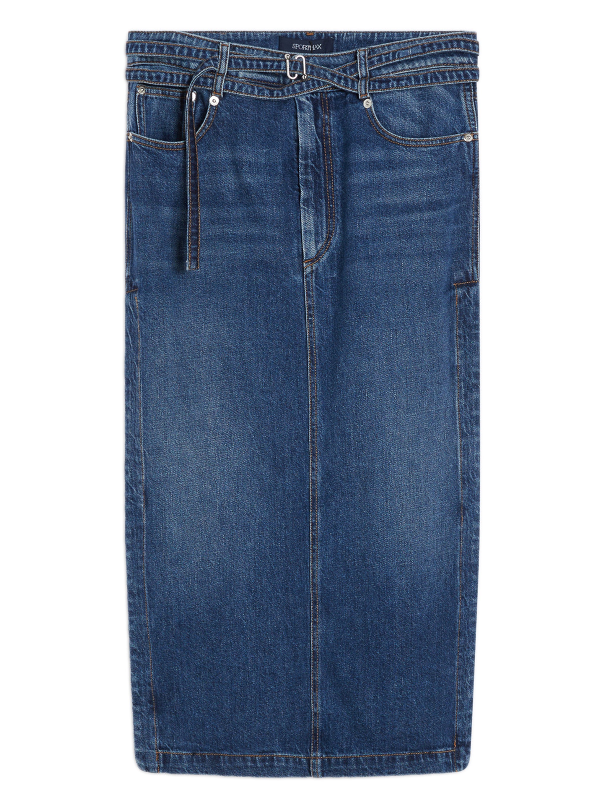 MAX MARA SPORTMAX Vintage-Inspired Denim Skirt