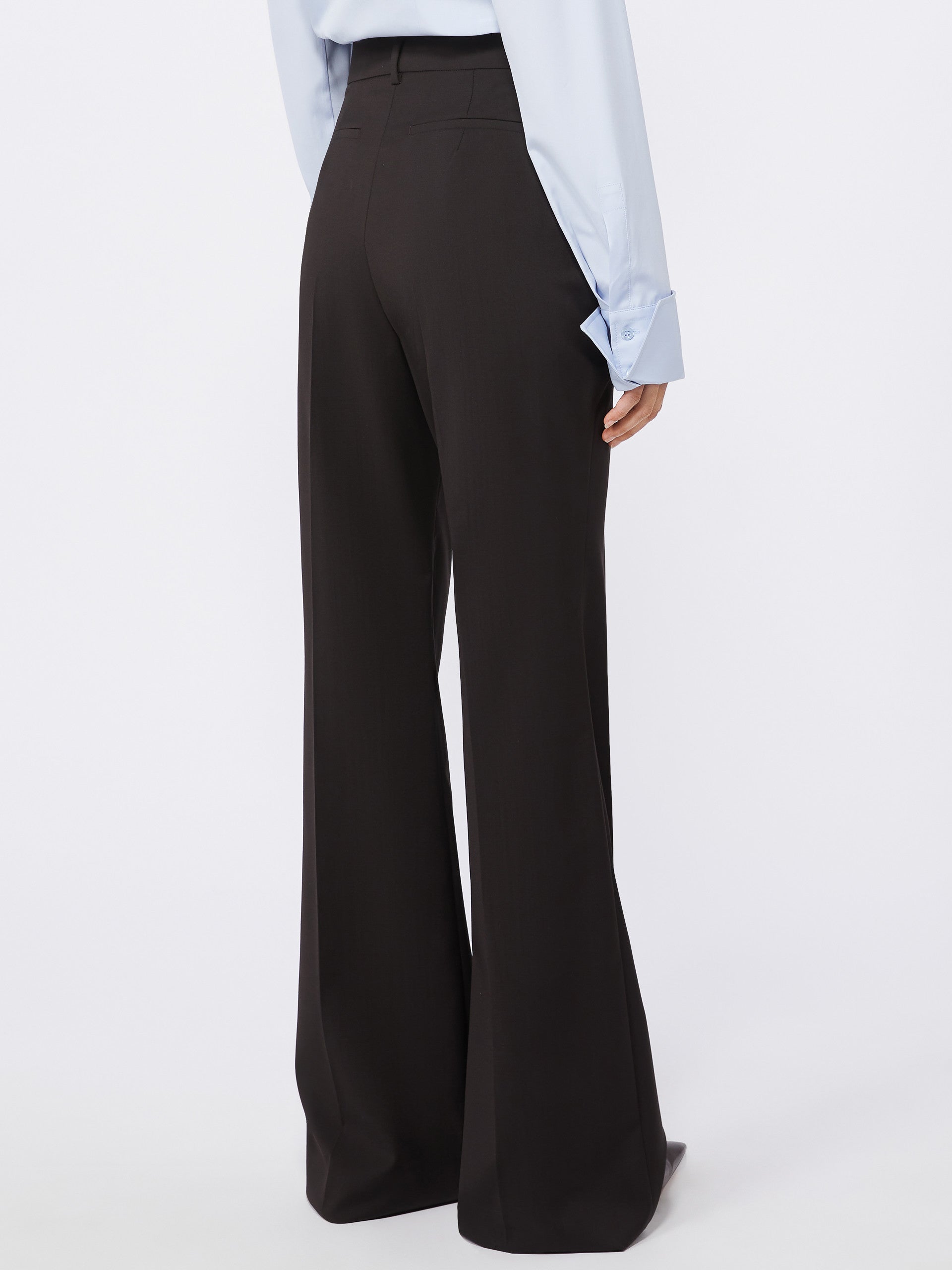 MAX MARA SPORTMAX Flare Trousers in Stretch Wool - Size 40